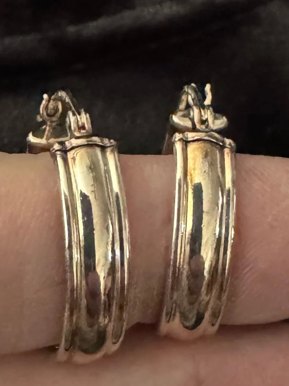 Silver-Tone Hoop Earrings with Polished Finish
